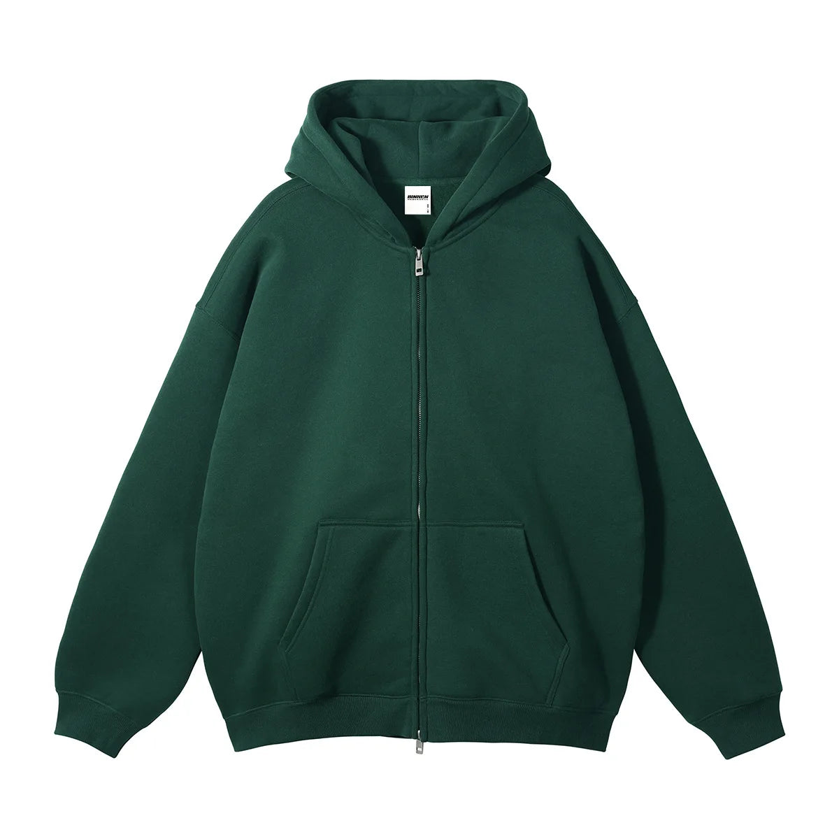 Men Hoodie Double-ended Zipper Pullover High Quality Blank Zip up Hoodies Fleece Cotton 350g Mens Hooded Jacket
