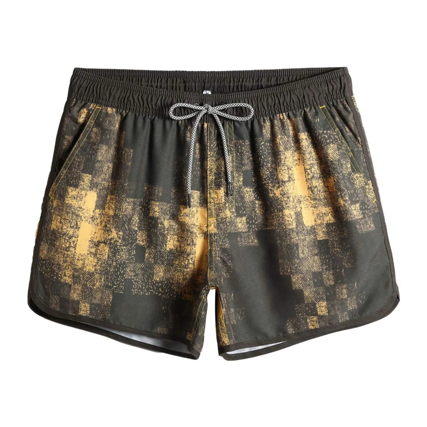 Custom Logo Men's Breathable Swim Shorts Relaxing Mid Waist Hot Shorts Drawstring Closure for Pool Beach Shorts