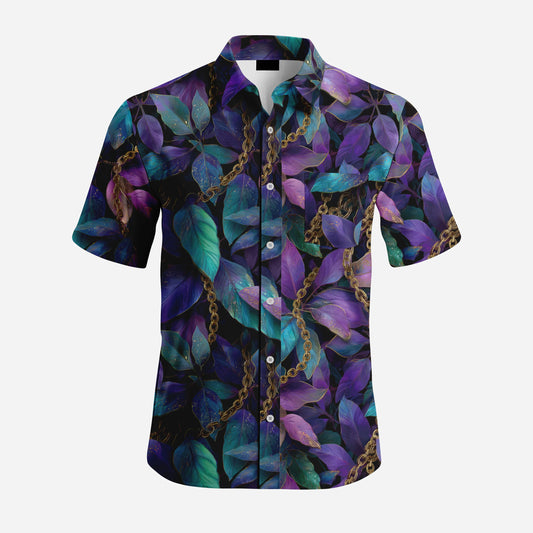 New Summer Fashion Custom Floral Printed Mens Hawaii Beach Shirt Short Sleeve Digital Printing Casual Men's Hawaiian Shirt