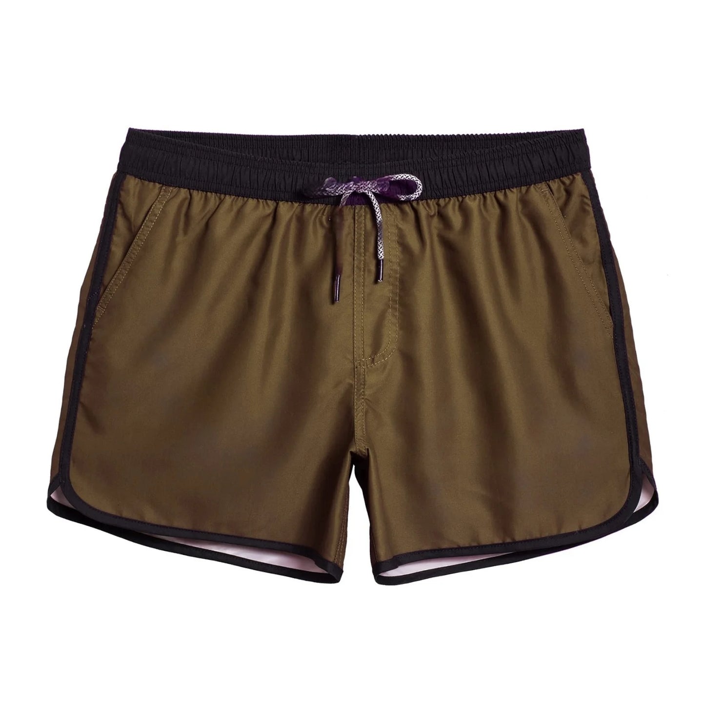 Custom Logo Men's Breathable Swim Shorts Relaxing Mid Waist Hot Shorts Drawstring Closure for Pool Beach Shorts