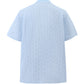 Light Blue Woven Texture Polo Shirt - Breathable & Classic