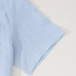 Light Blue Woven Texture Polo Shirt - Breathable & Classic