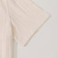 Classic Textured Polo Shirt in Cream , Cable-Knit Collar Golf Shirts