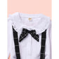 Baby Girl Clothes Baby Girl Outfits Long Sleeve Shirt Top Black Plaid Suspender Skirt 2PCS Outfits  Baby Girl Outfits WL20071289
