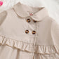 Infant Kids Girls Clothes Kids Girls Long Sleeve Lapel Coat Tops Baby Girl Fall Winter Coat Tops ApricotTT-SH-22107515
