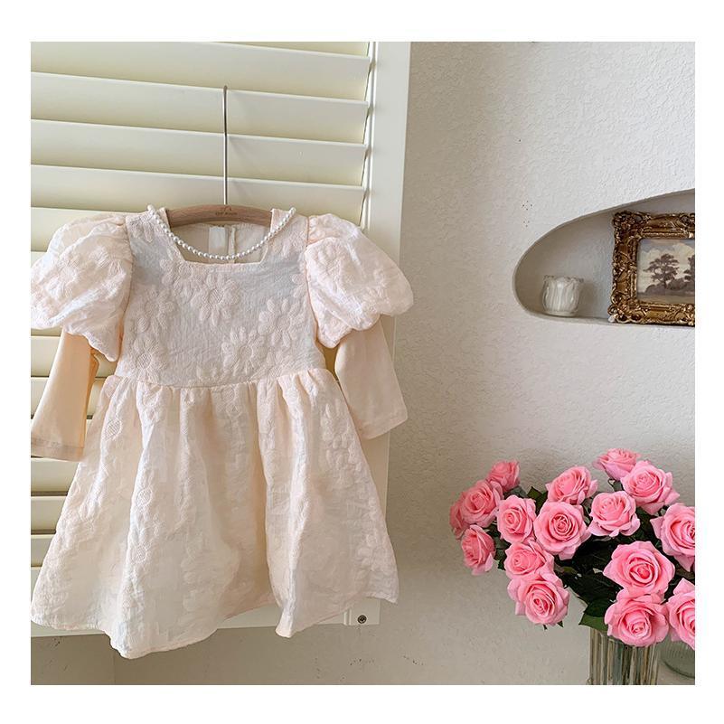 Baby Girls Princess Dress Long Sleeve Dress Jacquard Dress 21c039
