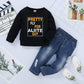 Baby Clothes Baby Boy Alphabet-Print Striped Gooded Long-Sleeve Sweatshirt WL20071199