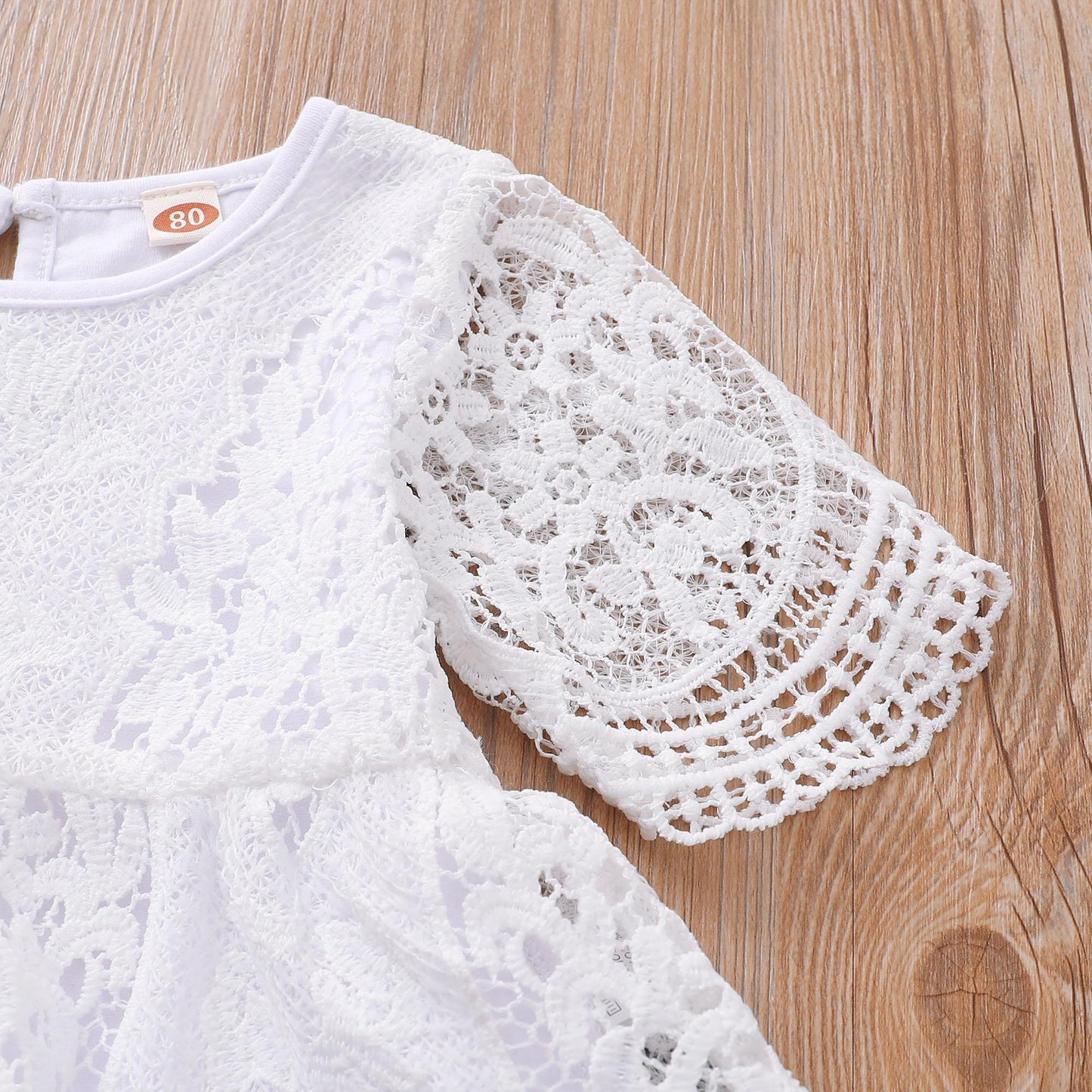 Baby Girl Clothes lace Short Sleeve Top + Blue Jeans 2PCS Baby Girl Spring and Autumn Set 32102763
