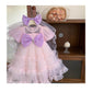 Baby Fashion Girls Princess Dress Summer Puff Sleeve Party Performance Dress Fluffy Cake Dress 23c021