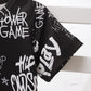 Kids fashion Boys Shirts Short Sleeve Round Neck Letter Print Shirts,Black 212201004