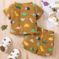 Baby Clothes Baby Boy Dinosaur Print Short Sleeve T-Shirt 2PCS 112111463-1