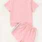 Toddler Baby Girl Clothes Baby Girls Summer Outfits Girls Short Sleeve Cute Rabbits Print Top Shorts Set Pink WL2005796