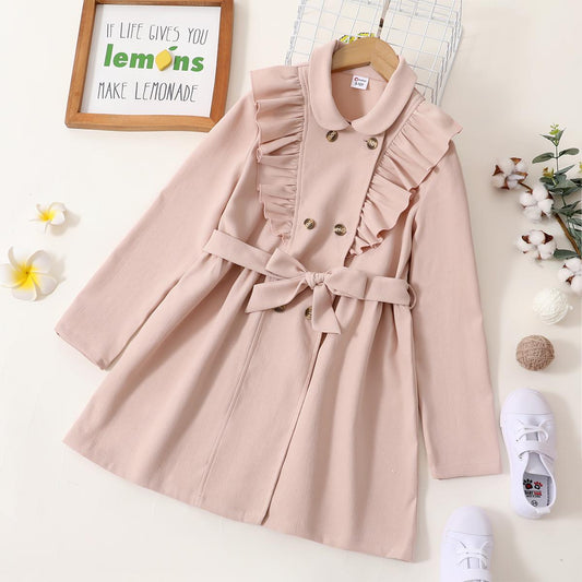 Baby Girls Long Sleeve Dress Litle Girls pink BZS1365