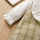 Newborn Baby Girl Clothes Baby Girl Dress Long Sleeve Lapel Dress Ruffle Plaid Dress 22009035