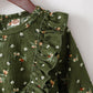 Baby Clothes Baby Girl Floral Corduroy Long Sleeved Dress 12108520