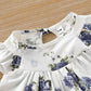 Kids fashion Girls Outfits Floral Summer Sleeveless Tops Shorts 2Pcs Clothes Set White 193431