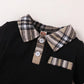 Newborn Baby Boys Outfits Grid Print Turn-down Collar T-shirt Top +Shorts 2Pcs Clothes Set White 22110615SY