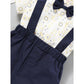 Baby Boys Clothes Baby Boys 2PCS Outfits Short Sleeve Lapel Tops Overall Shorts Set Dark BlueWL2004434