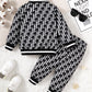 Baby Boys Outfits Stylish"B" Long Sleeve Pants 2Pcs Winter Clothes Set Black WJ212209002