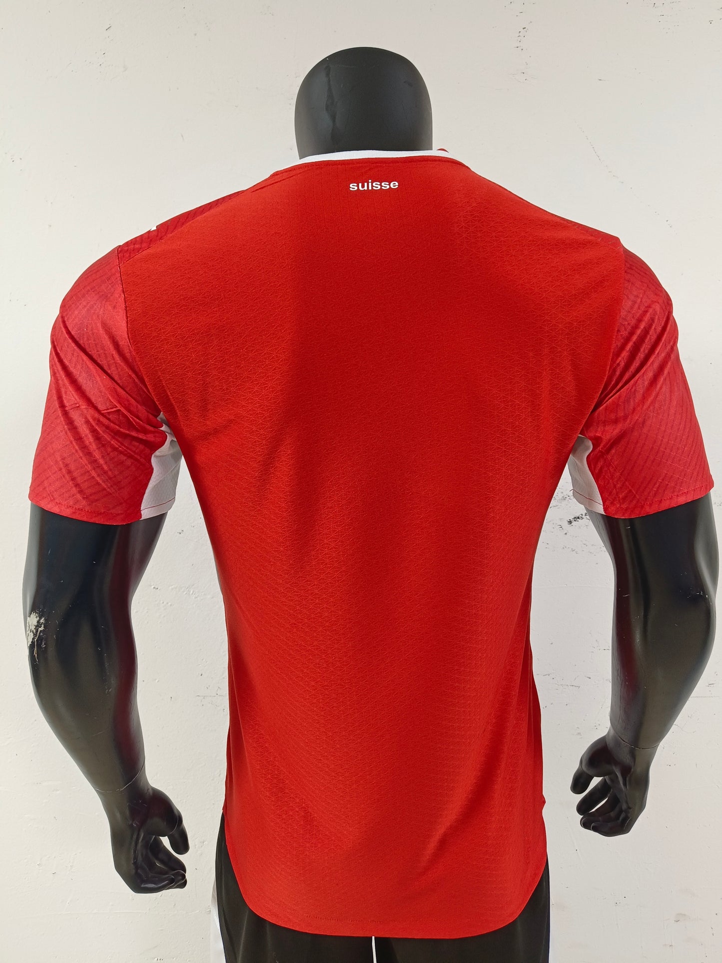 Switzerland 2026 FIFA Home Jersey | Red Performance Polo with "Suisse" Back Print