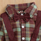Newborn Baby Boys Clothes Baby Boys 2PCS Outfits Long Sleeve Lapel Plaid Tops Overall Pants Set 22106303-2