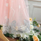 Baby Girls Princess Dress Gauze Embroidery Bow Dress One Piece Feast Dress Pink 339097