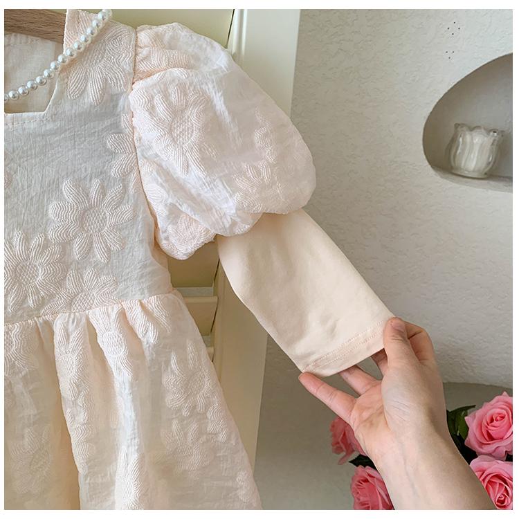 Baby Girls Princess Dress Long Sleeve Dress Jacquard Dress 21c039