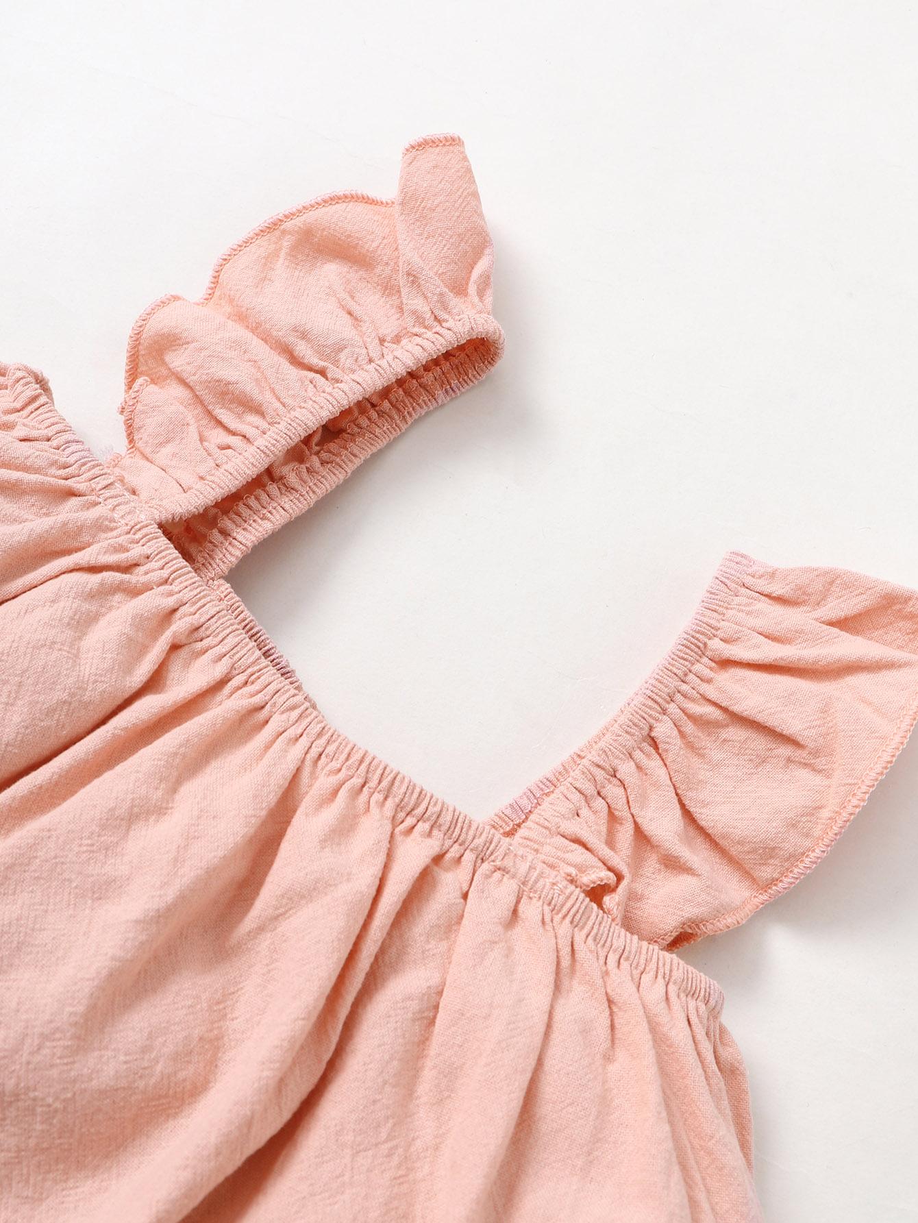 Baby Girls Outfits Straps Shorts 2Pcs Pink 112204603