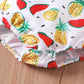 Kids fashion Girls Clothes Sleeveless Summer Bodysuits With Headband 2Pcs Ready Stock Set 22104770