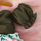 Ready Stock Baby Girls Clothes Straps Bubble Sleeve Floral Print Dress With Headband 2Pcs Summer Set Green 122110007