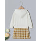 Toddler clothes White Sweater And Plaid Skirt WL20091509