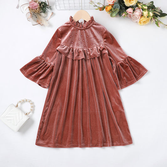Kid Clothes Girl Clothes Velvet Dress 8425365