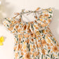 Baby Clothes Baby Girl Flowered Lotus Collar Halter Jumpsuit 112111605