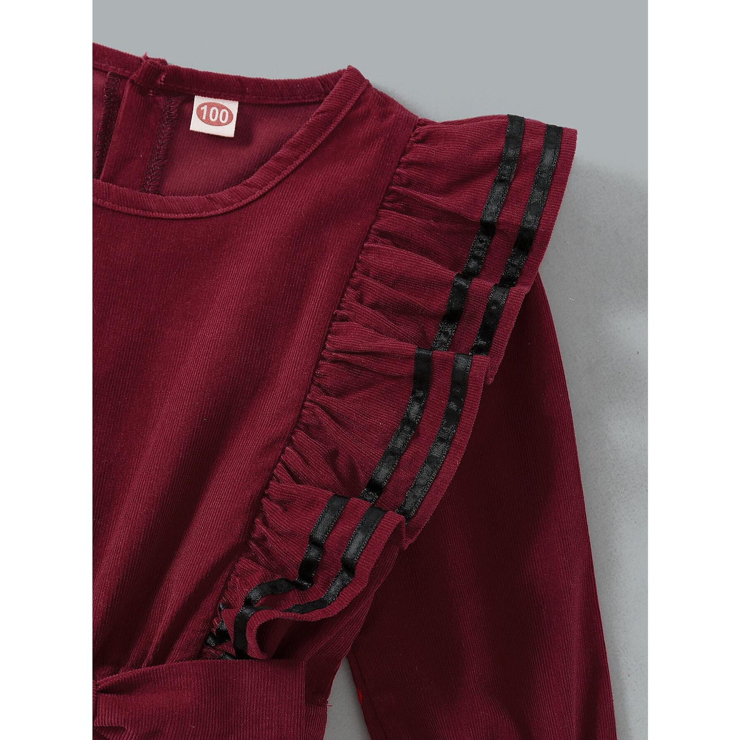 KID FASHION Toddler Baby Girl Clothes Baby Girl Jumpsuit Ruffle Long Sleeve One-piece Jumpsuit Baby Girl Overall Pants Red, WL20081313