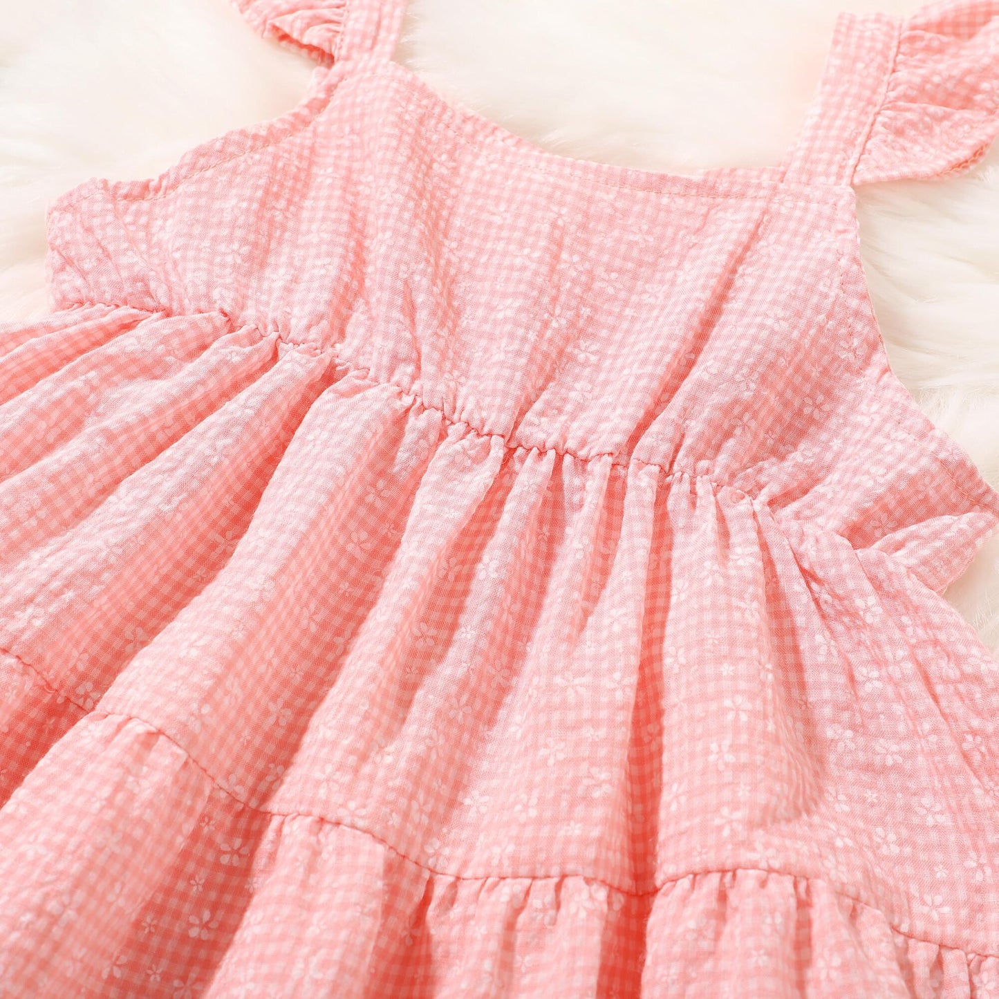 Toddler Baby Girl Clothes Baby Girl Dress Sleeveless Suspender Dress Girls Summer Dress Pink 193270