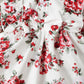Baby Girls Dress Floral Long Sleeve For Winter One Piece Sun Dress White-GF112208007