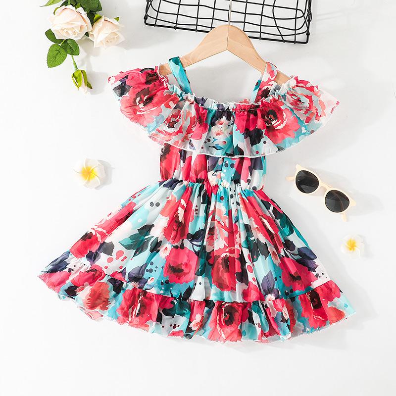 Baby Clothes Baby Girl Red Sling Chiffon Dress HA20320A
