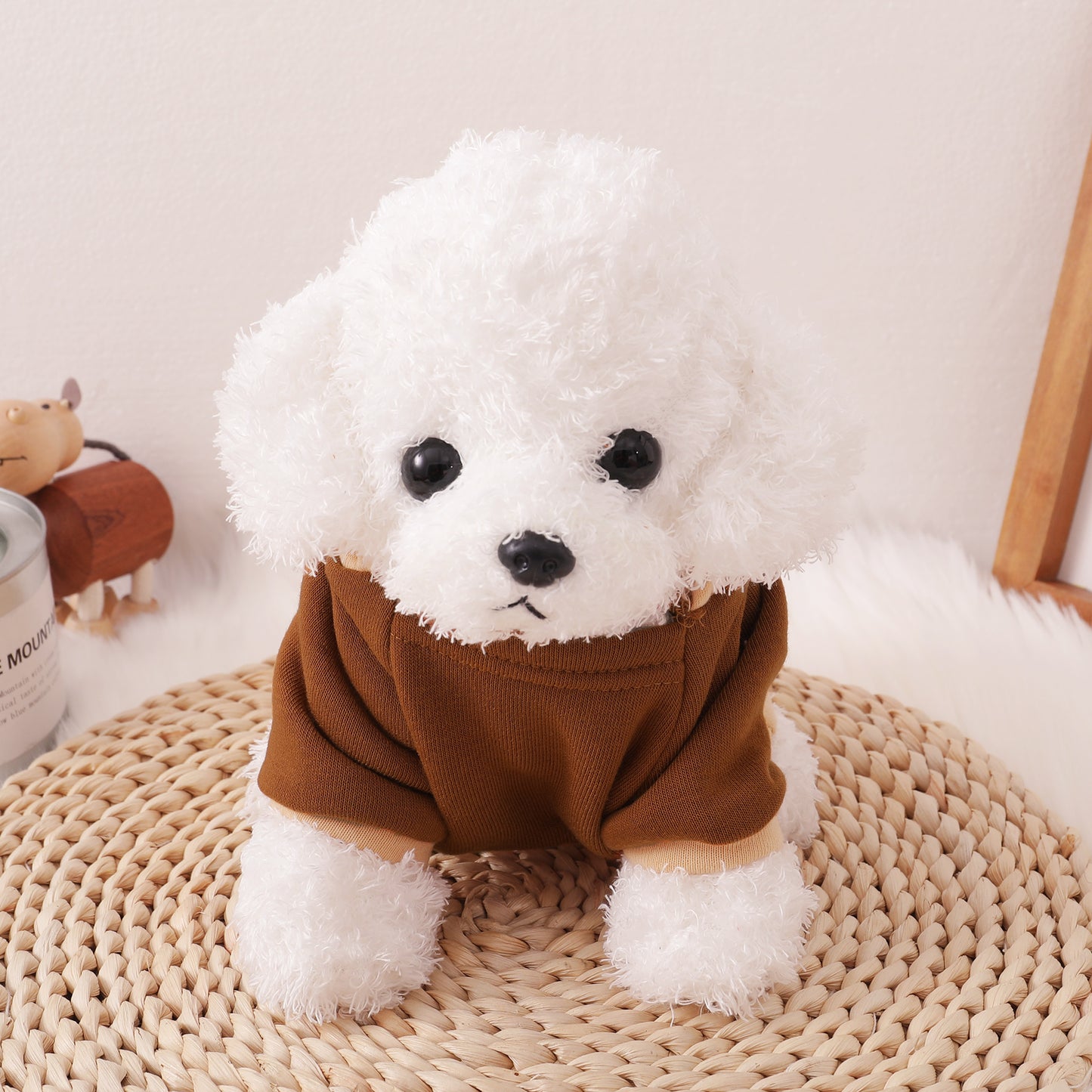 Pet Dog and Cat Clothes Pet Fashion Hoodie with Pockets Brown HA32108006-1