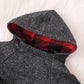 Pet Dog and Cat Clothes Pet Fashion Hoodie with Pockets Grey Plaid HA32107752