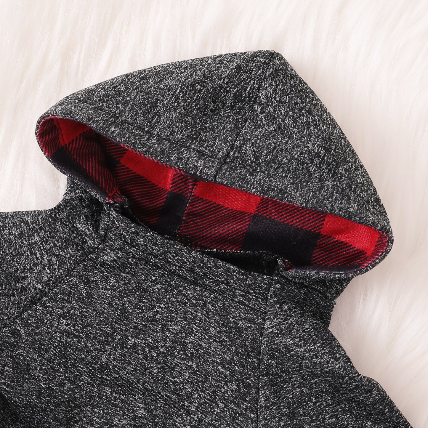 Pet Dog and Cat Clothes Pet Fashion Hoodie with Pockets Grey Plaid HA32107752