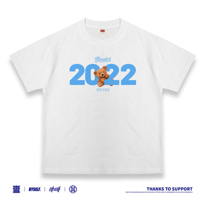 Customized T-shirt Ice Cotton, Matching Outfits, Year of birth bear pattern, Child and adult sizes, Whatever Design You Want220710