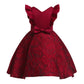 Princess Dress For Girls Bow Sleeveless V Neck Dress Performance One Piece Party Dress 3184