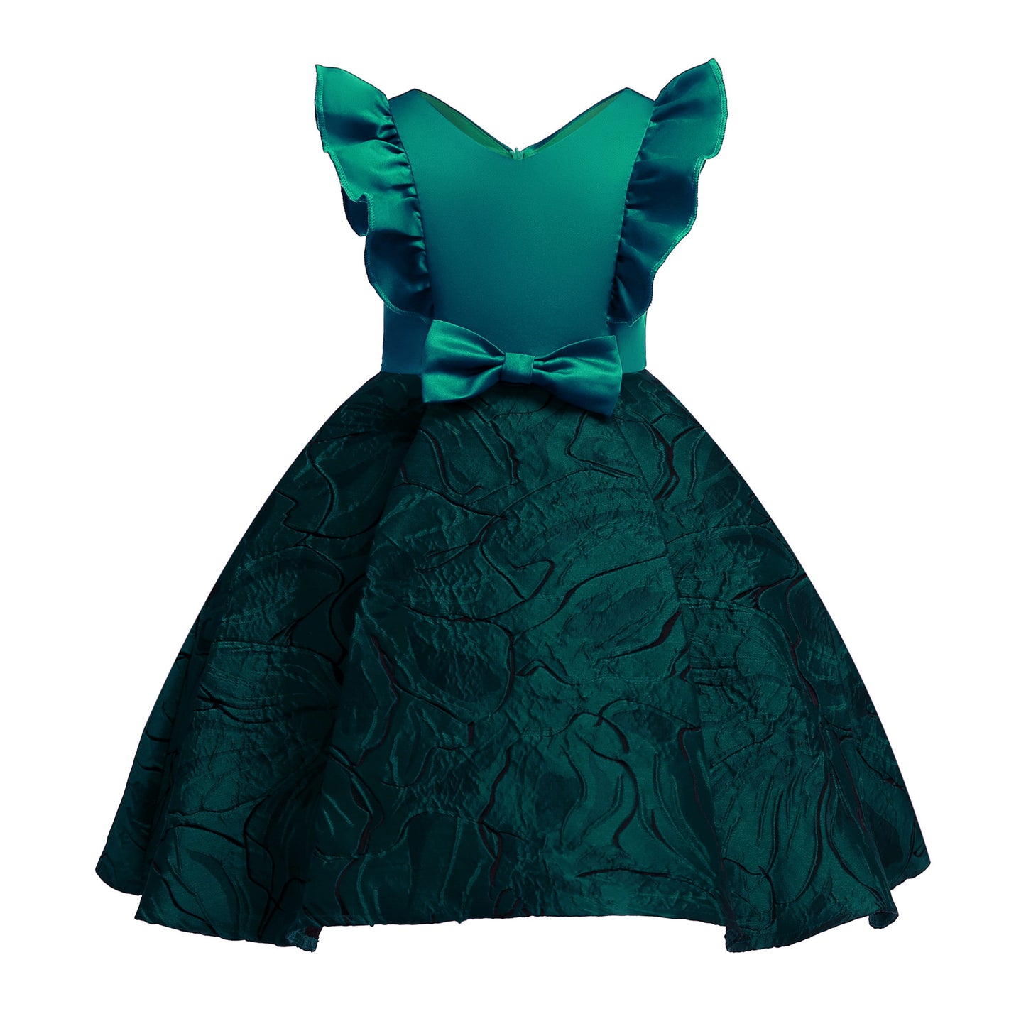 Princess Dress For Girls Bow Sleeveless V Neck Dress Performance One Piece Party Dress 3184