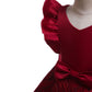 Princess Dress For Girls Bow Sleeveless V Neck Dress Performance One Piece Party Dress 3184