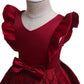 Princess Dress For Girls Bow Sleeveless V Neck Dress Performance One Piece Party Dress 3184
