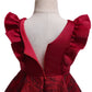 Princess Dress For Girls Bow Sleeveless V Neck Dress Performance One Piece Party Dress 3184