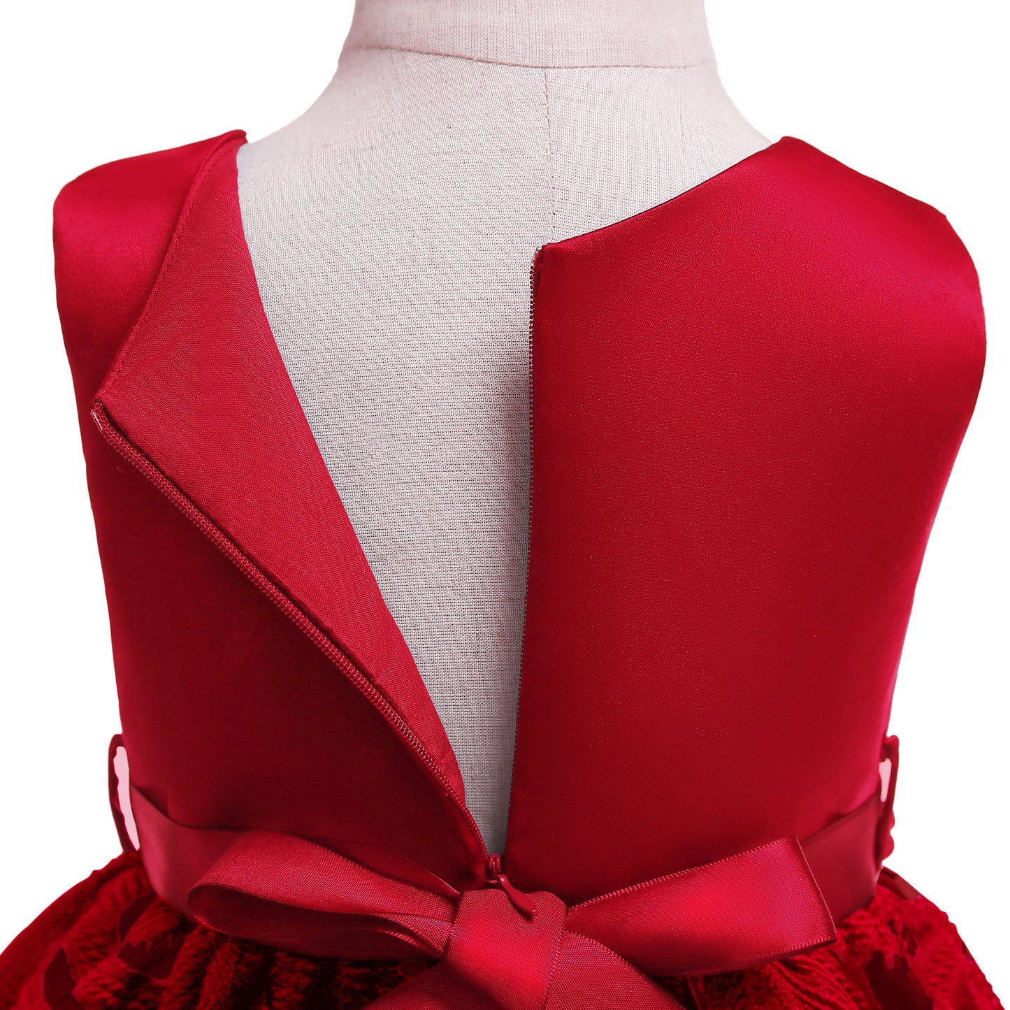 Princess Dress For Little Girls Embroidery Bow Long Sleeve Winter Performance One Piece Party Dress Pink 3182