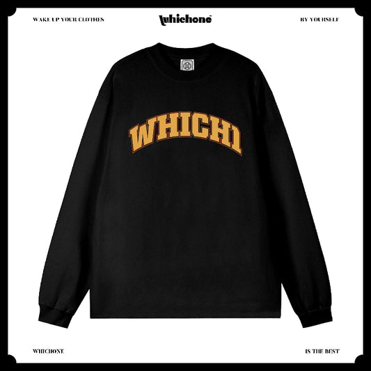 Customized Long Sleeve Round Neckline, simple letters, black, white, pure cotton, matching outfits, whatever design you wantDZ2224