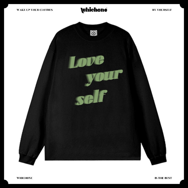 Customized Long Sleeve Round Neckline, fuzzy English pattern, black, white, pure cotton, matching outfits, whatever design you wantDZ2230