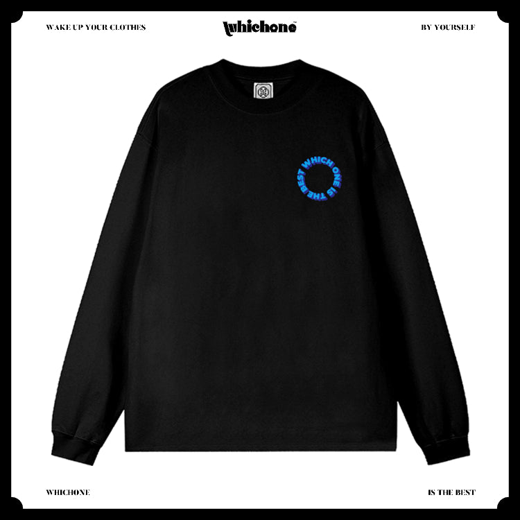 Customized Long Sleeve Round Neckline, three-dimensional circle pattern, black, white, pure cotton, matching outfits, whatever design you wantDZ2227